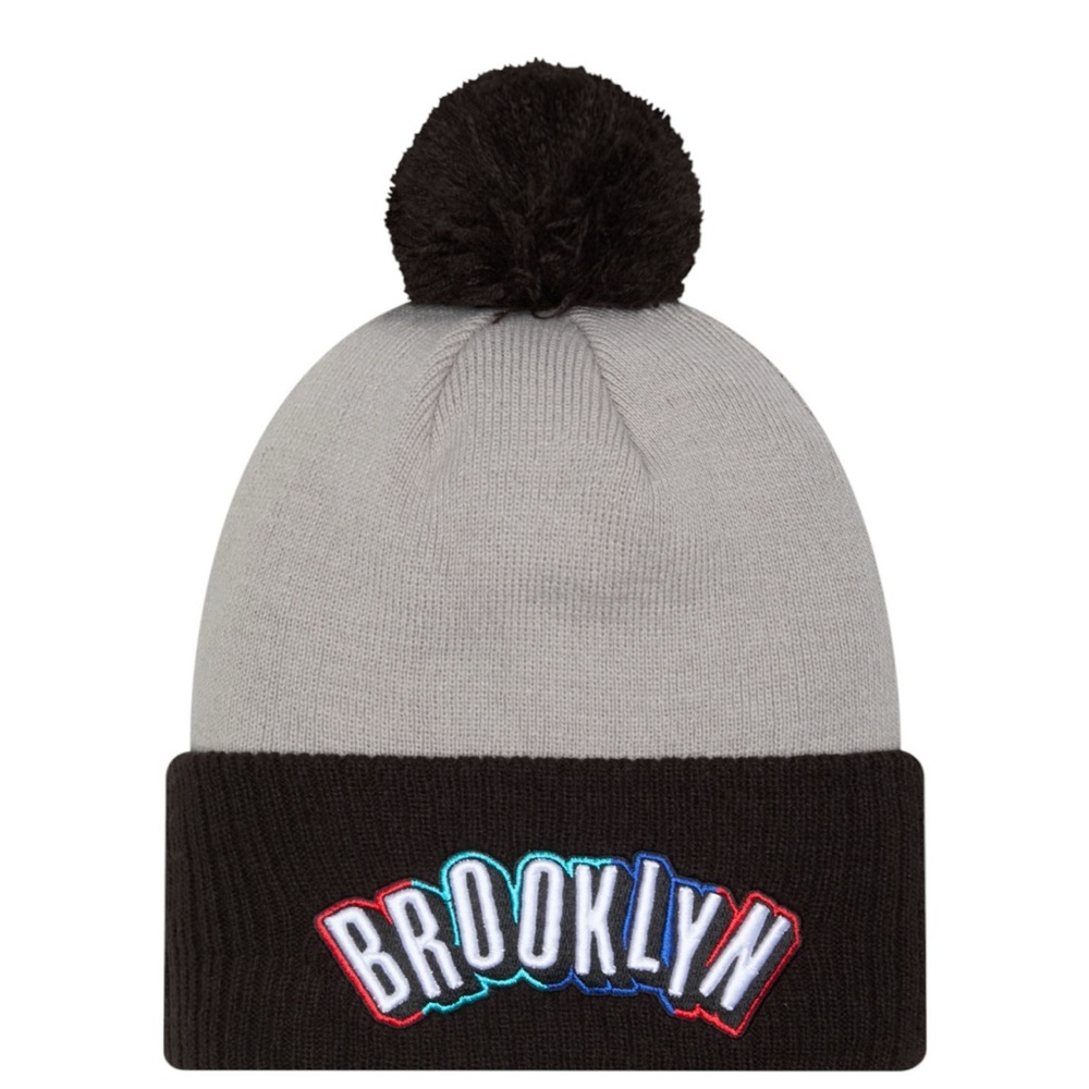 New Era NBA Brooklyn Nets Unisex Toboggan Winter Hat Beanie Cap Tavern Knit
